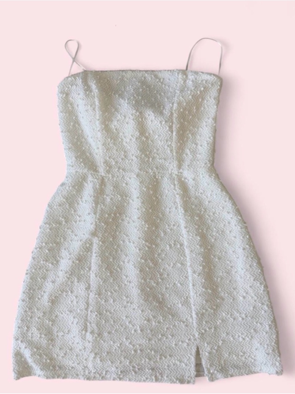Francescas White Textured Strapless Dress
